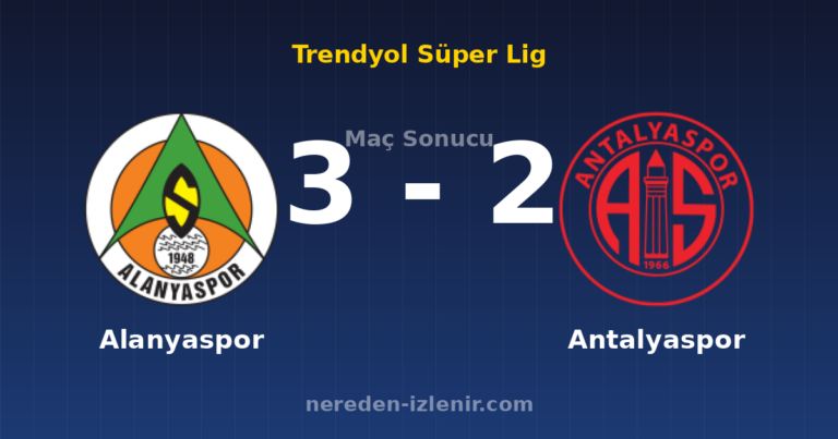 Alanyaspor 3-2 Antalyaspor
