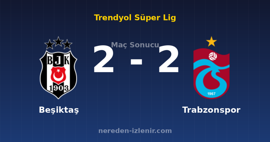 Beşiktaş 2-2 Trabzonspor