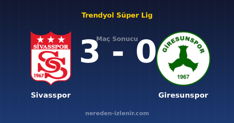 Sivasspor 3-0 Giresunspor