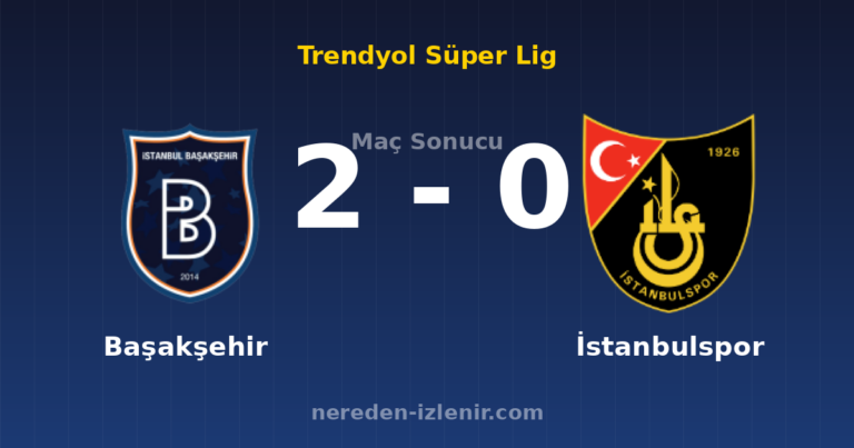 Başakşehir 2-0 İstanbulspor