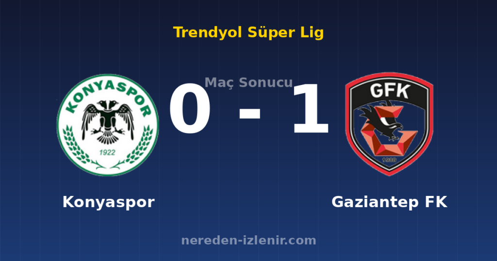 Konyaspor 0-1 Gaziantep FK