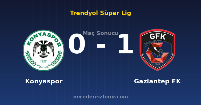 Konyaspor 0-1 Gaziantep FK