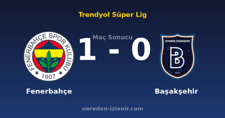 Fenerbahçe 1-0 Başakşehir