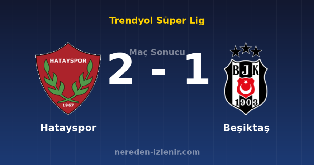 Hatayspor 2-1 Beşiktaş