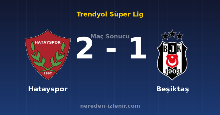 Hatayspor 2-1 Beşiktaş