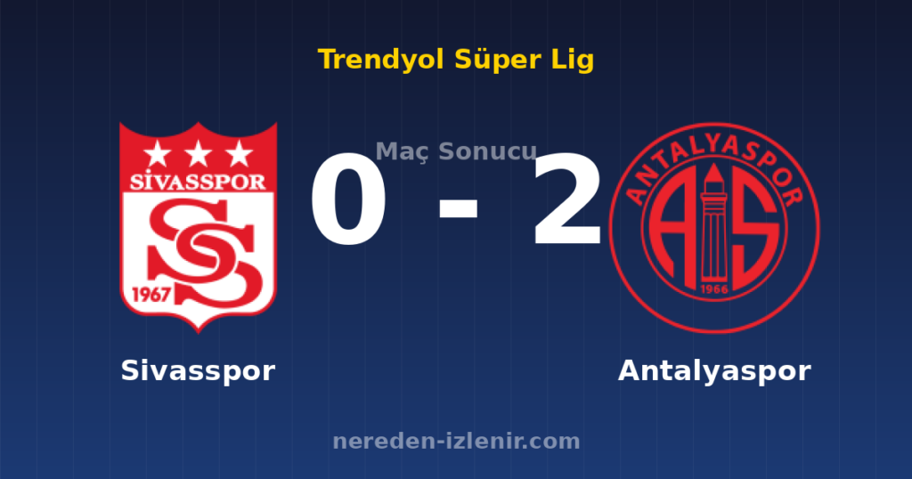 Sivasspor 0-2 Antalyaspor