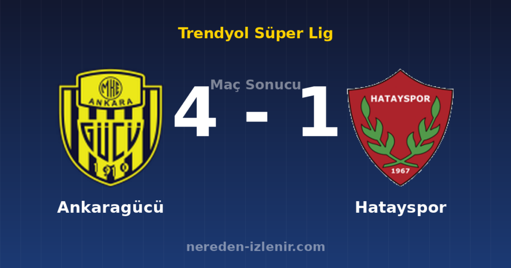Ankaragücü 4-1 Hatayspor