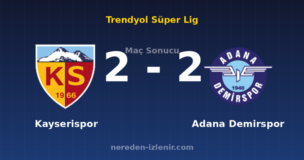 Kayserispor 2-2 Adana Demirspor