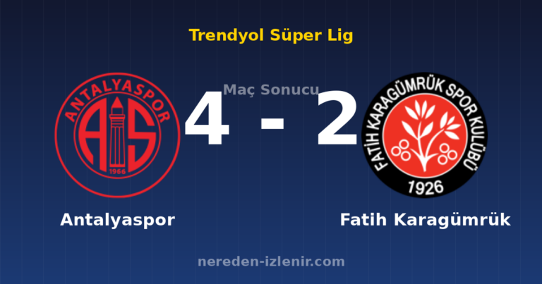 Antalyaspor 4-2 Fatih Karagümrük