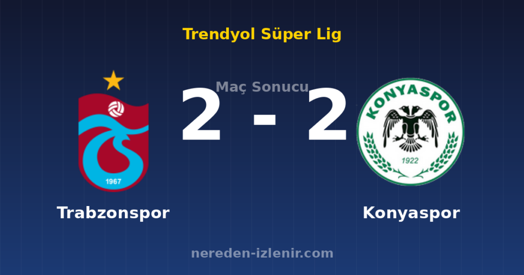 Trabzonspor 2-2 Konyaspor