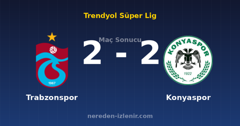 Trabzonspor 2-2 Konyaspor
