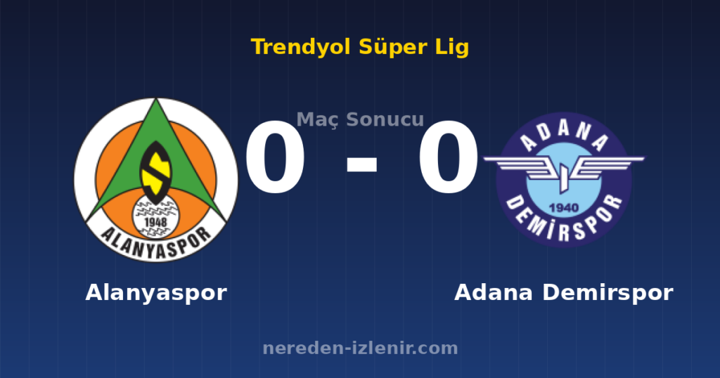 Alanyaspor 0-0 Adana Demirspor