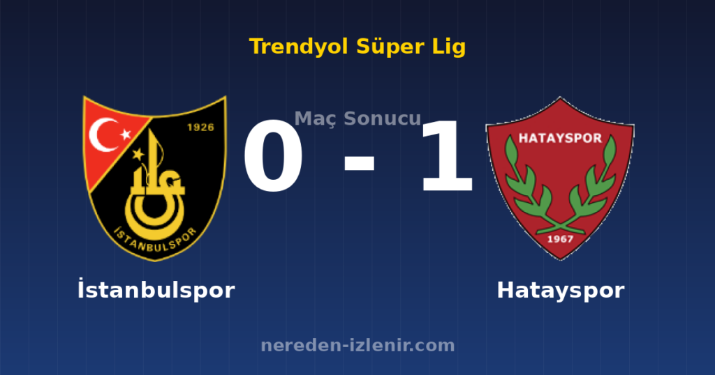İstanbulspor 0-1 Hatayspor