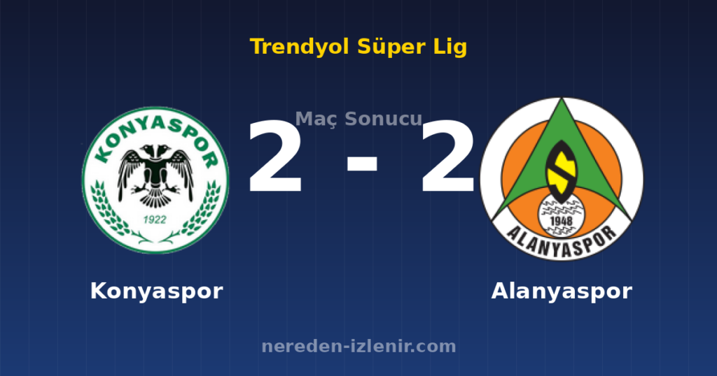 Konyaspor 2-2 Alanyaspor