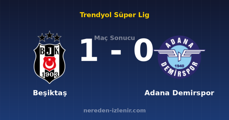 Beşiktaş 1-0 Adana Demirspor
