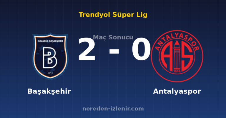 Başakşehir 2-0 Antalyaspor