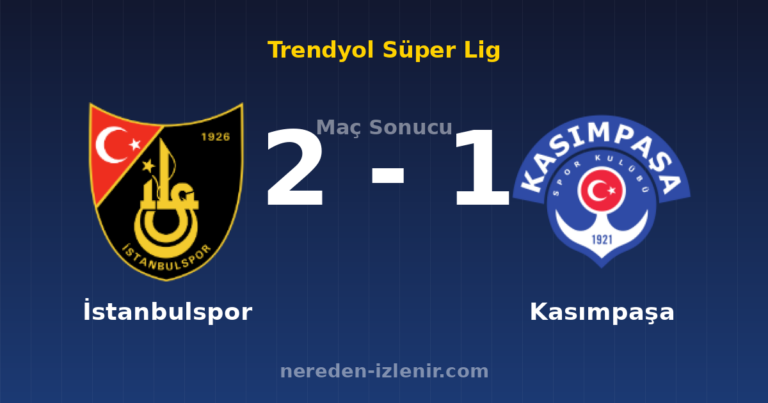 İstanbulspor 2-1 Kasımpaşa