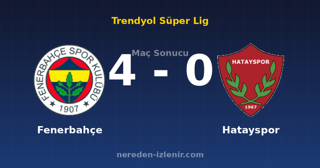 Fenerbahçe 4-0 Hatayspor