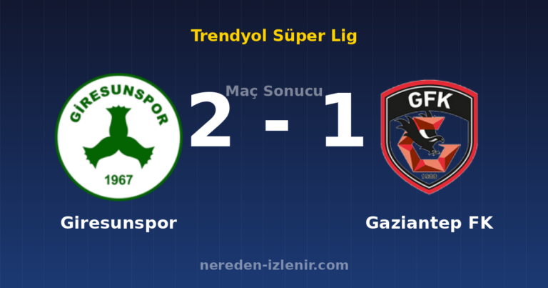 Giresunspor 2-1 Gaziantep FK