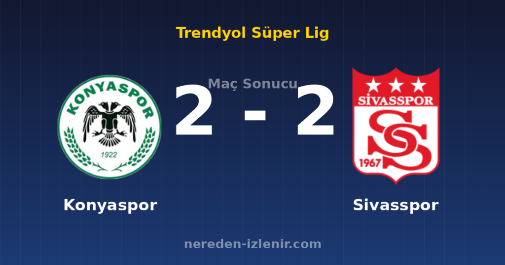 Konyaspor 2-2 Sivasspor
