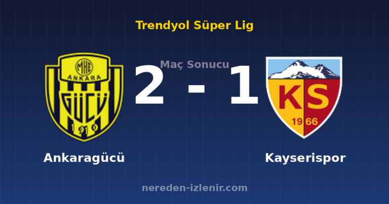 Ankaragücü 2-1 Kayserispor