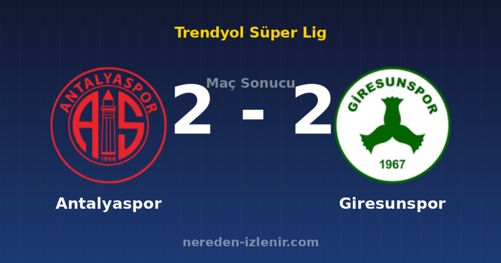 Antalyaspor 2-2 Giresunspor
