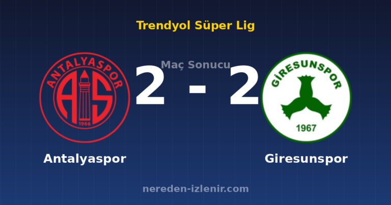 Antalyaspor 2-2 Giresunspor