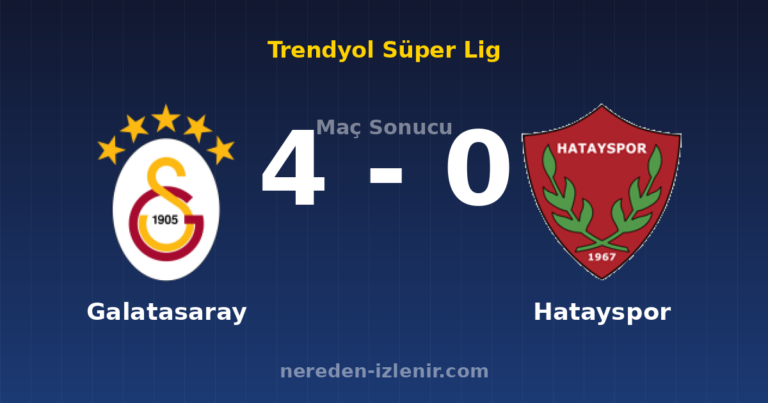 Galatasaray 4-0 Hatayspor