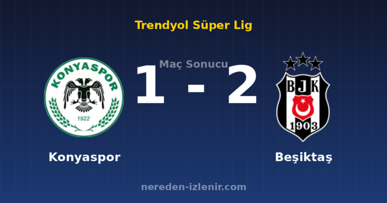 Konyaspor 1-2 Beşiktaş