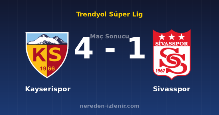 Kayserispor 4-1 Sivasspor