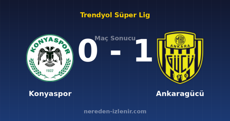 Konyaspor 0-1 Ankaragücü