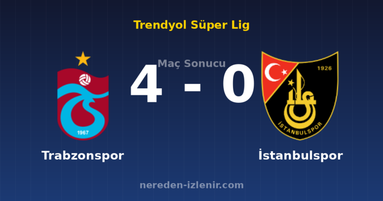 Trabzonspor 4-0 İstanbulspor