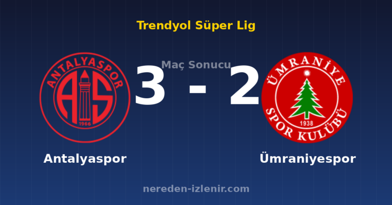 Antalyaspor 3-2 Ümraniyespor