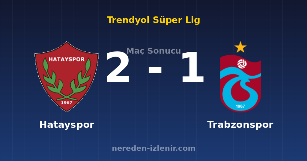 Hatayspor 2-1 Trabzonspor