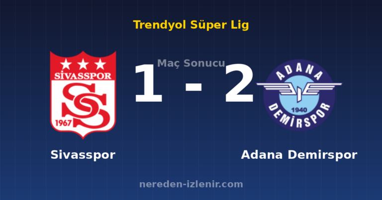 Sivasspor 1-2 Adana Demirspor
