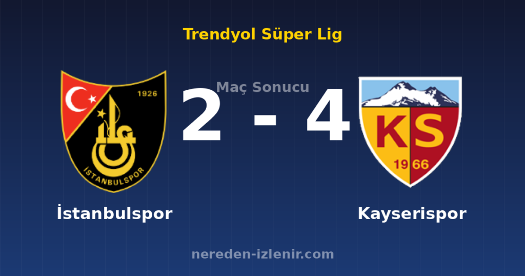İstanbulspor 2-4 Kayserispor