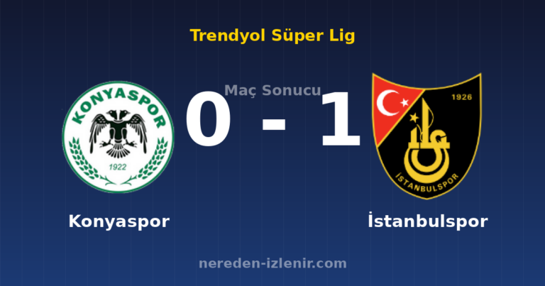 Konyaspor 0-1 İstanbulspor