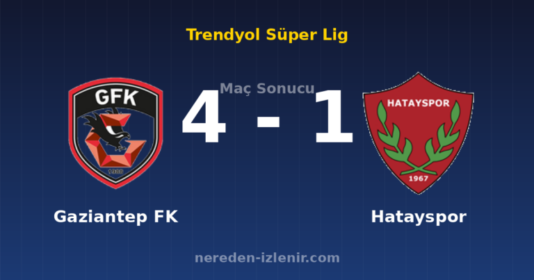 Gaziantep FK 4-1 Hatayspor