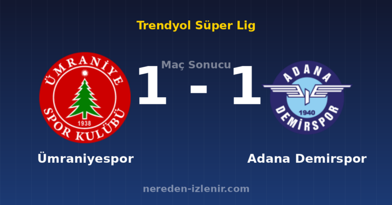 Ümraniyespor 1-1 Adana Demirspor
