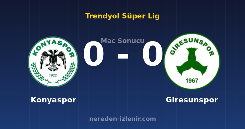 Konyaspor 0-0 Giresunspor