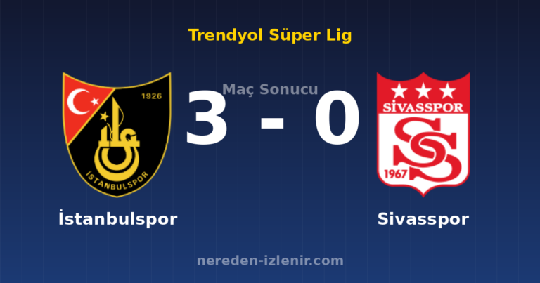 İstanbulspor 3-0 Sivasspor