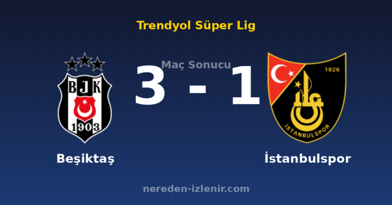 Beşiktaş 3-1 İstanbulspor