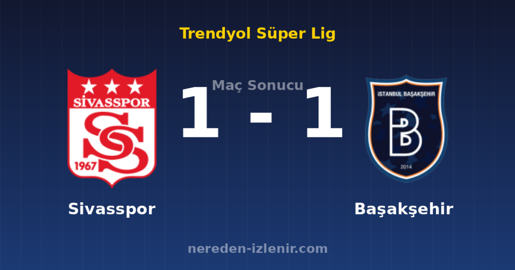 Sivasspor 1-1 Başakşehir
