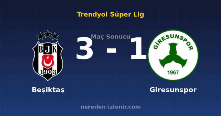 Beşiktaş 3-1 Giresunspor