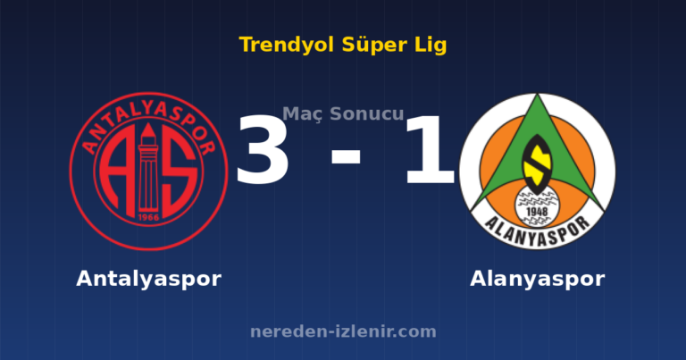 Antalyaspor 3-1 Alanyaspor