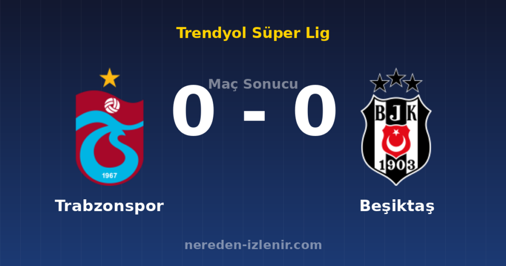 Trabzonspor 0-0 Beşiktaş
