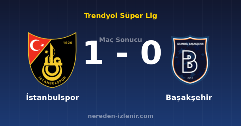 İstanbulspor 1-0 Başakşehir