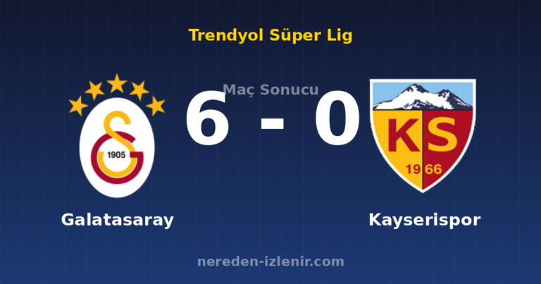 Galatasaray 6-0 Kayserispor