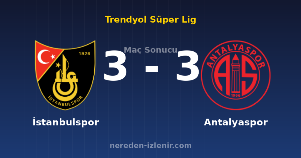 İstanbulspor 3-3 Antalyaspor