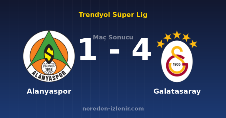 Alanyaspor 1-4 Galatasaray